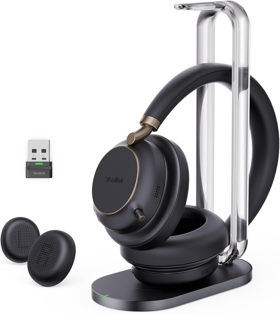 [1208699] Yealink BH76 Plus w/charging stand Teams Black USB-C/A